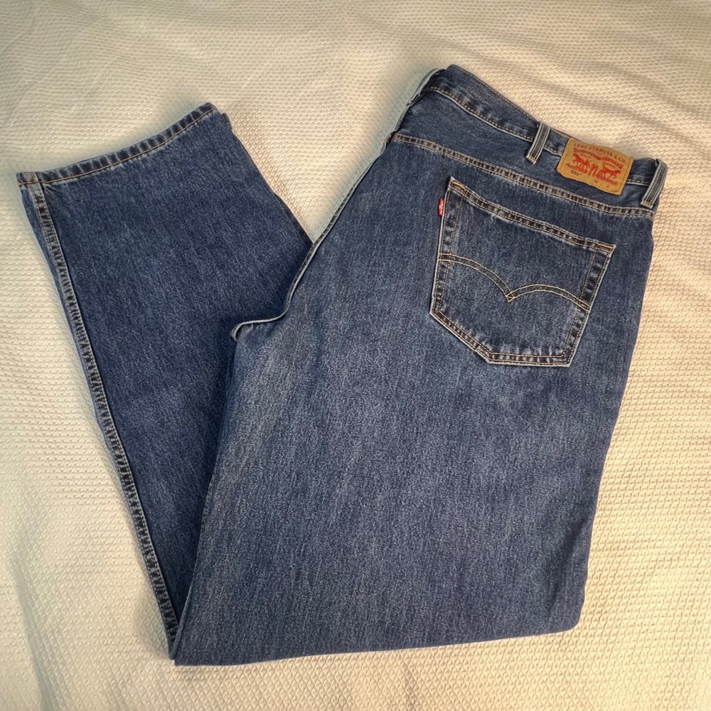Levis 550 Relaxed Fit Mens Blue Denim Jeans 48x36 Medium Wash Big&Tall Cotton